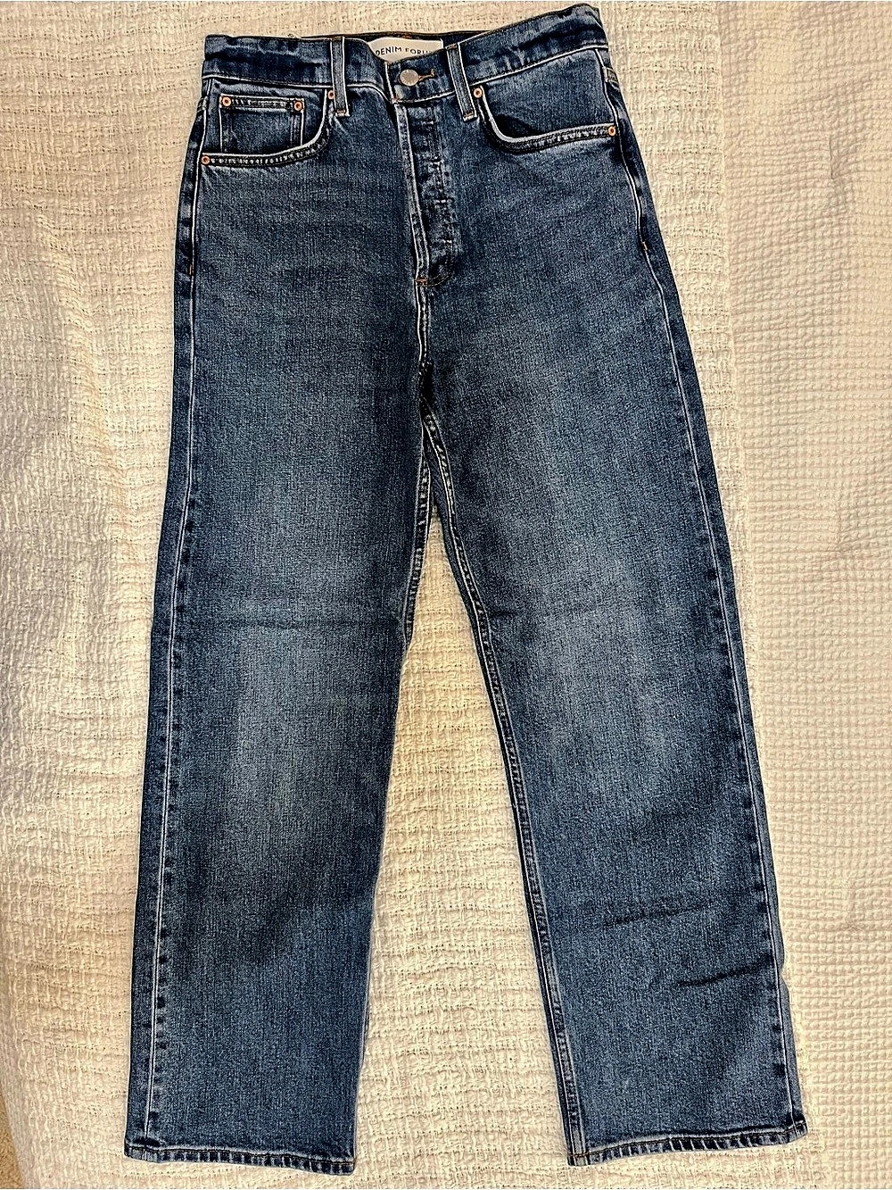 Aritzia The Arlo High Rise Straight Jean High Rise Straight Jeans in Blue Size 2